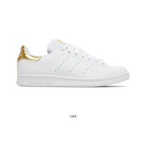 Adidas Original Stan Smith White Gold Metallic Shoes